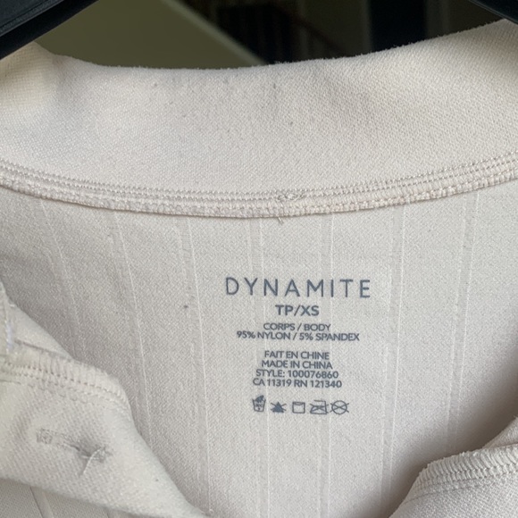 XS Dynamite Ribbed Collared Crop Top - Picture 3 of 6